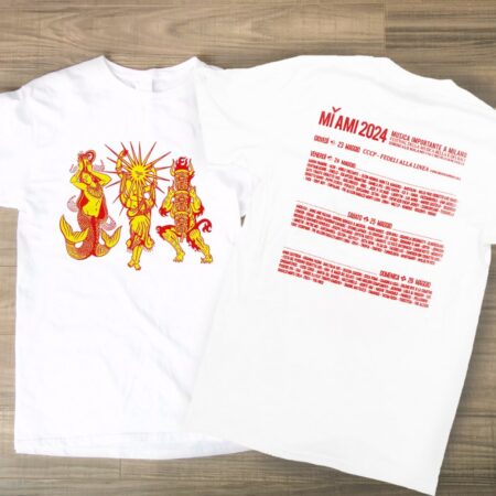 T-SHIRT: Illustrazione (fronte) - line up 2024 (retro)